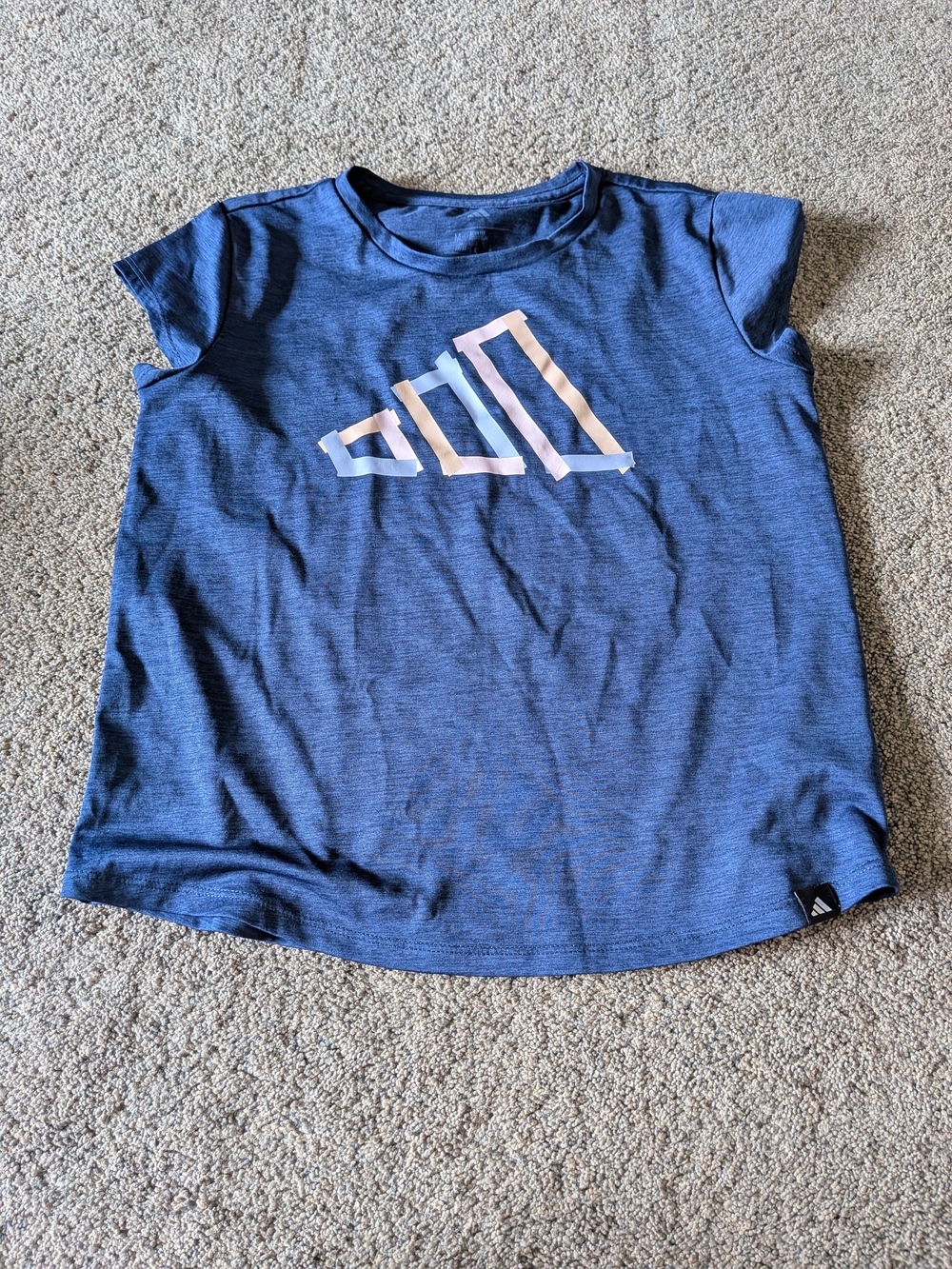 adidas Blue Short-Sleeve Graphic Tee for Kids